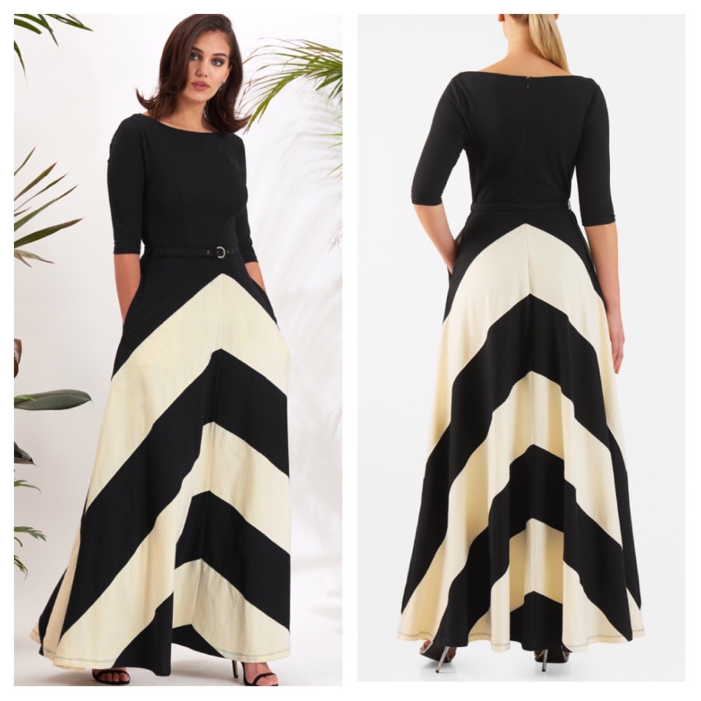 Eshakti Knit Chevron Dress